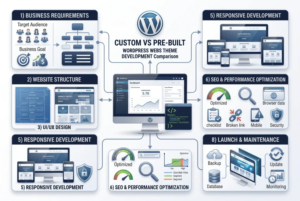 custom WordPress theme development workflow