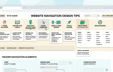 website navigation design tips