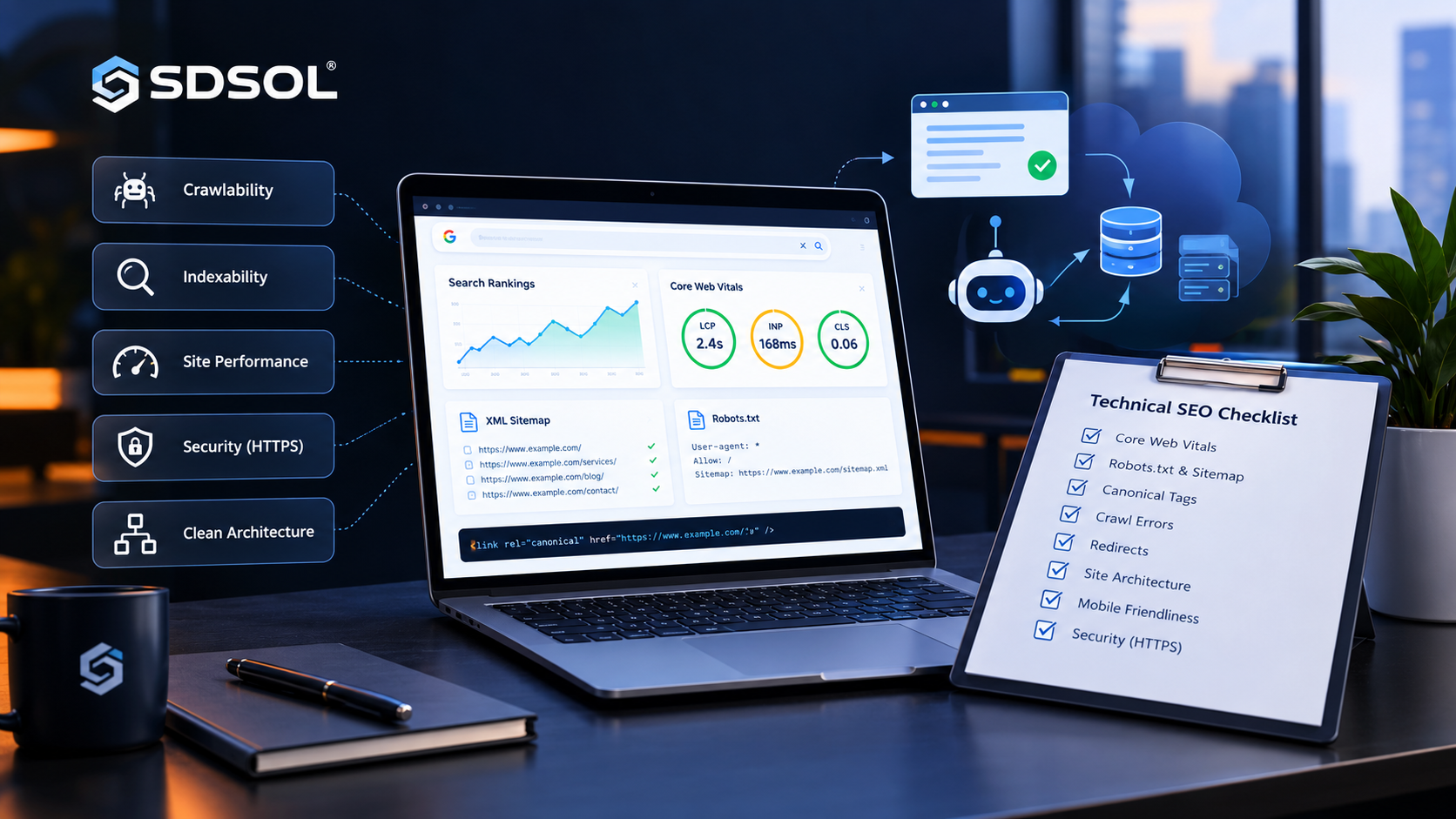 Technical SEO checklist for auditing website crawlability and indexing