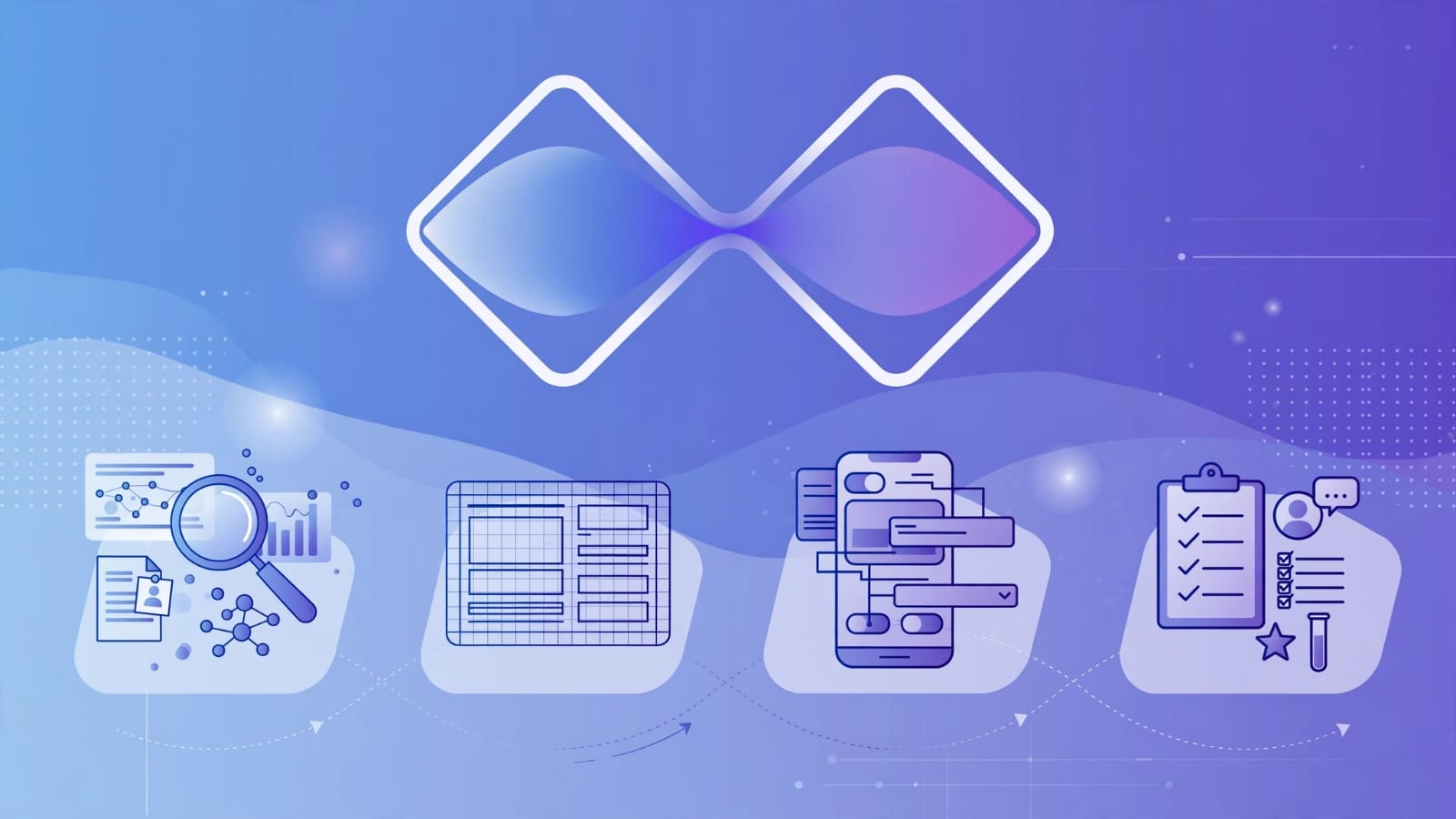 UX design process step by step featured illustration double diamond process